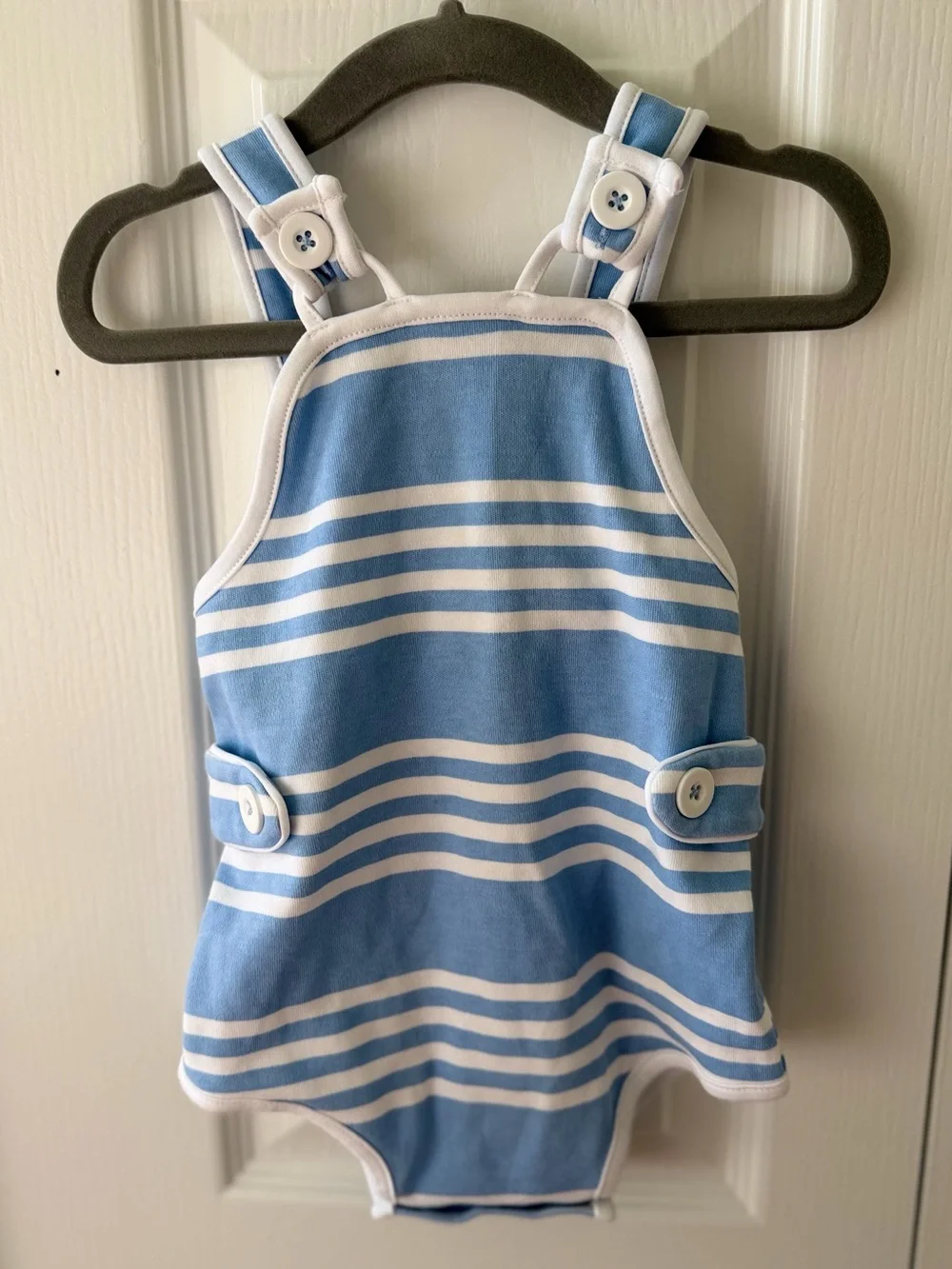 The Beaufort Bonnet Company Skipper Sunsuit Saddle Ridge Stripe